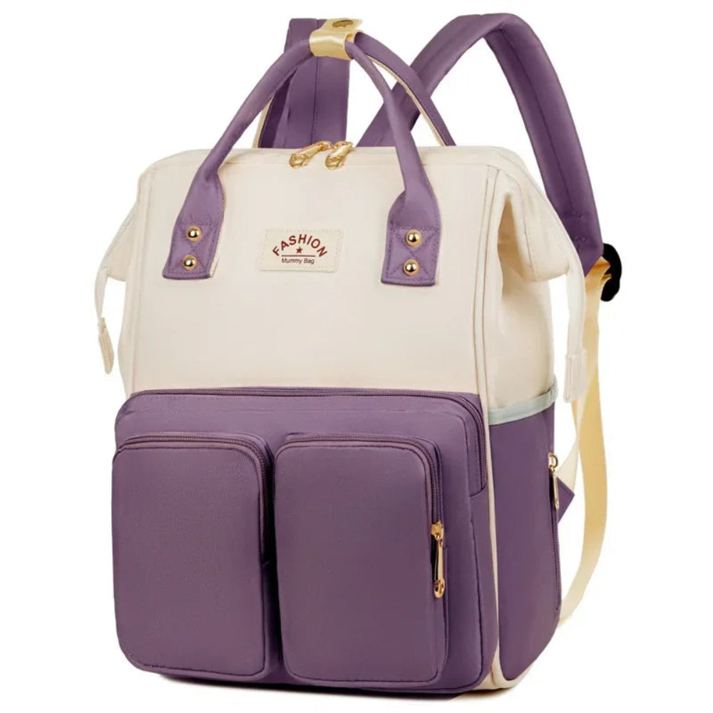 Sac à langer grande capacité multifonctions bicolore