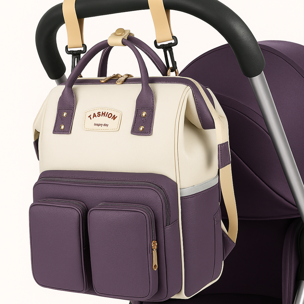Sac à langer grande capacité multifonctions accroche poussette