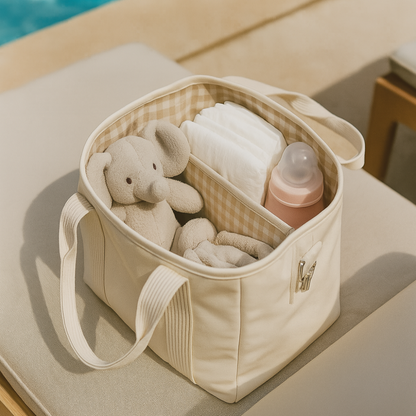 sac à langer tendance ourson biberon et couches
