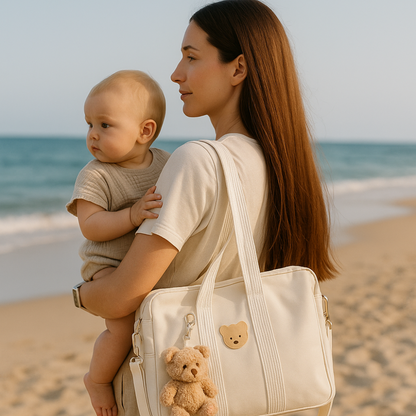 sac à langer tendance ourson  plage