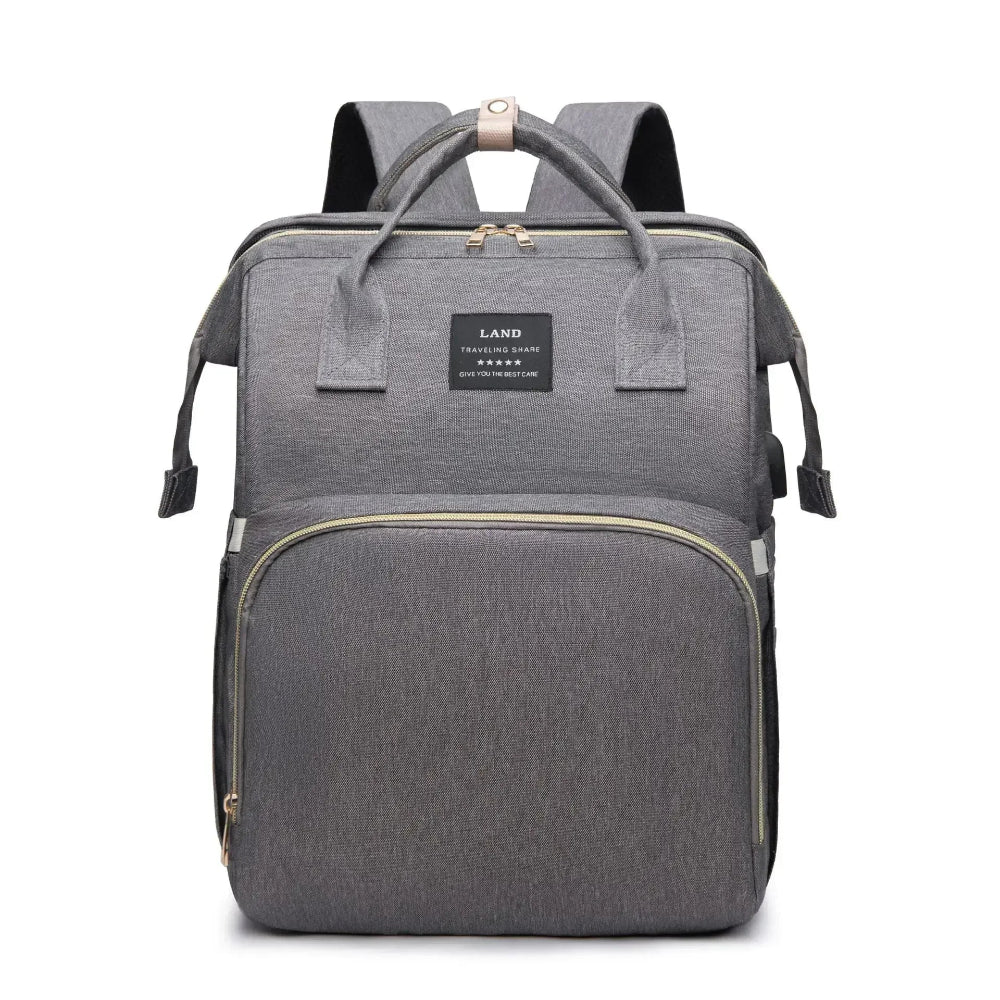 Sac à langer convertible en lit gris