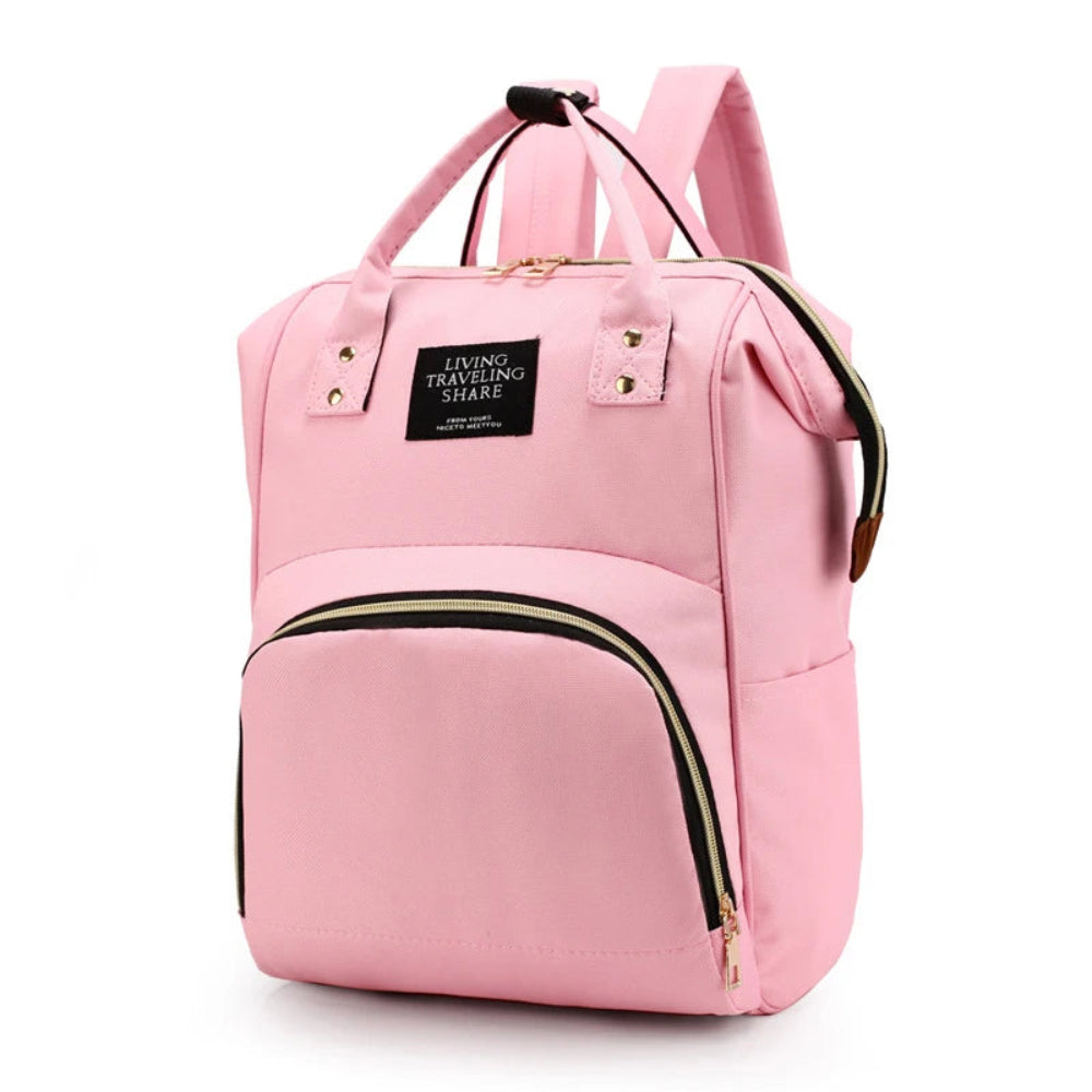 sac à dos de maternité multifonctions rose